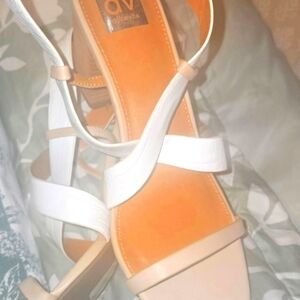DV by Dolce Vita White and Tan Women's Sandals